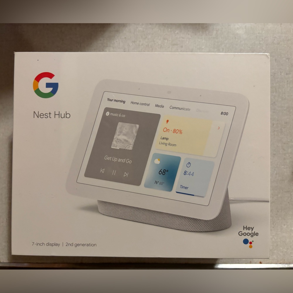 Google Nest Hub/ 7-inch Display/ 2nd Gen/ Chalk